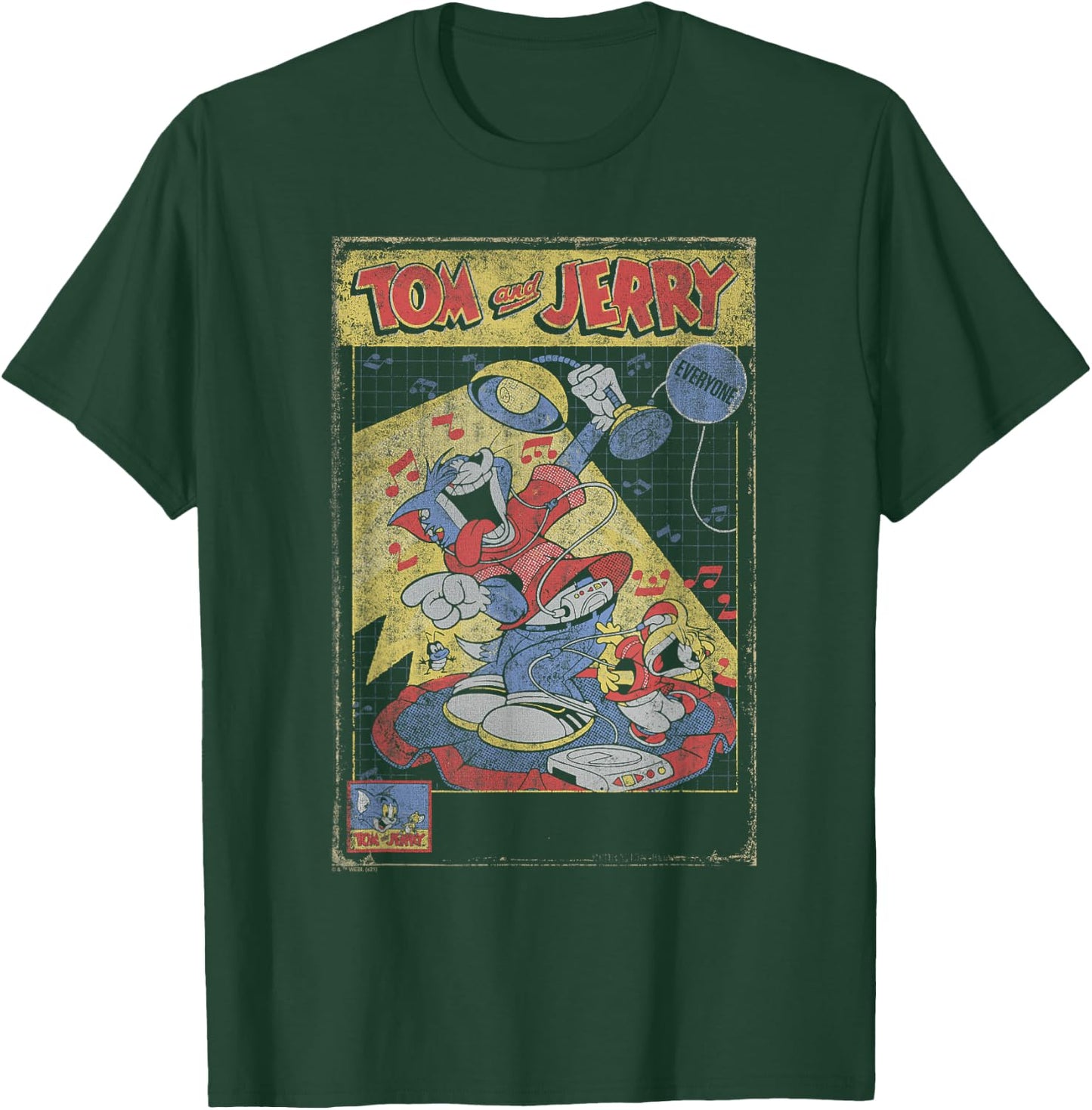 Tom and Jerry Vintage CD Player Poster T-Shirt - T-Shirt | Forest