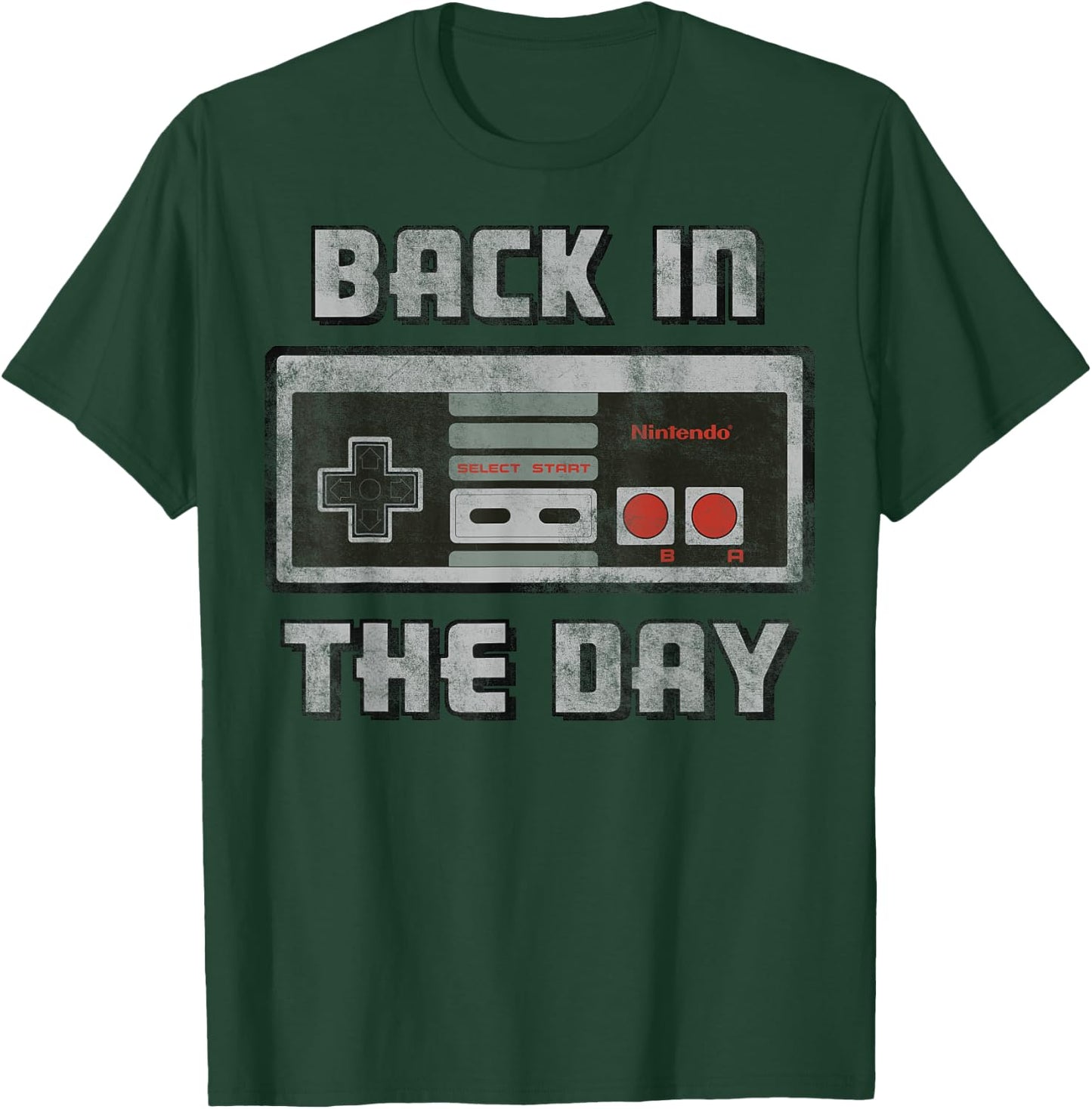 Nintendo NES Controller in The Day Vintage Graphic Small T-Shirt - T-Shirt | Forest