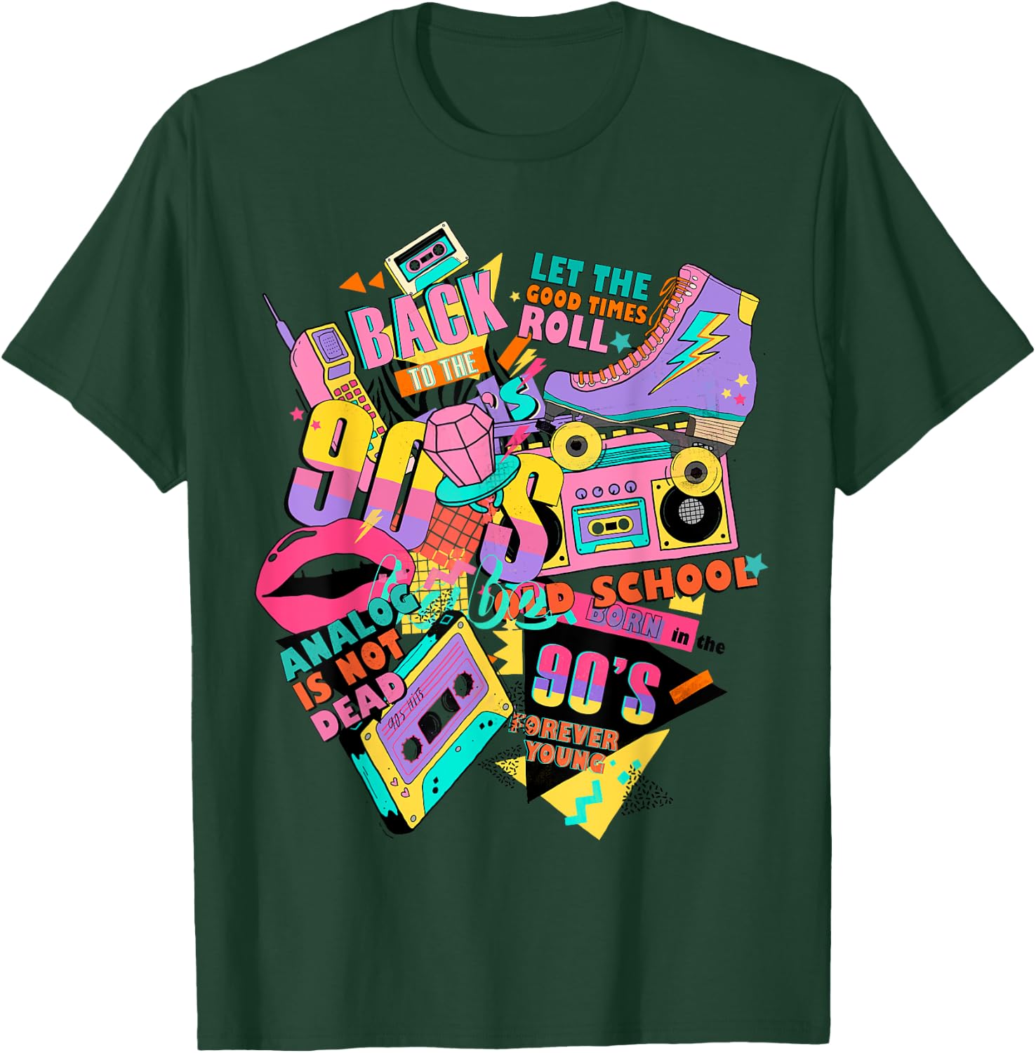 Funny 90s Theme Outfit Vintage Retro 90s Shirt T-Shirt - T-Shirt | Forest