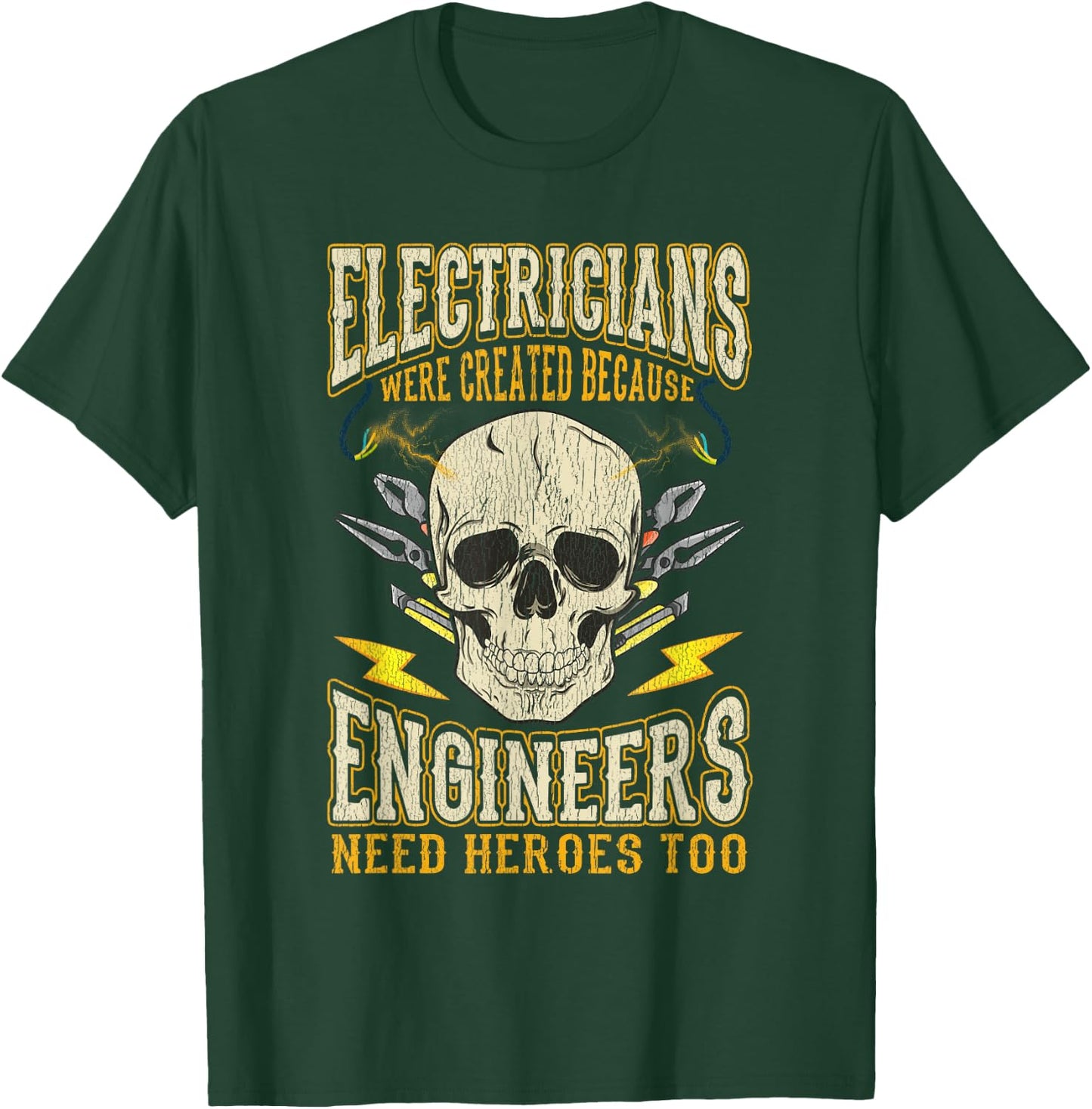 Electrician Funny Humor Occupation Electricians T-Shirt - T-Shirt | Forest