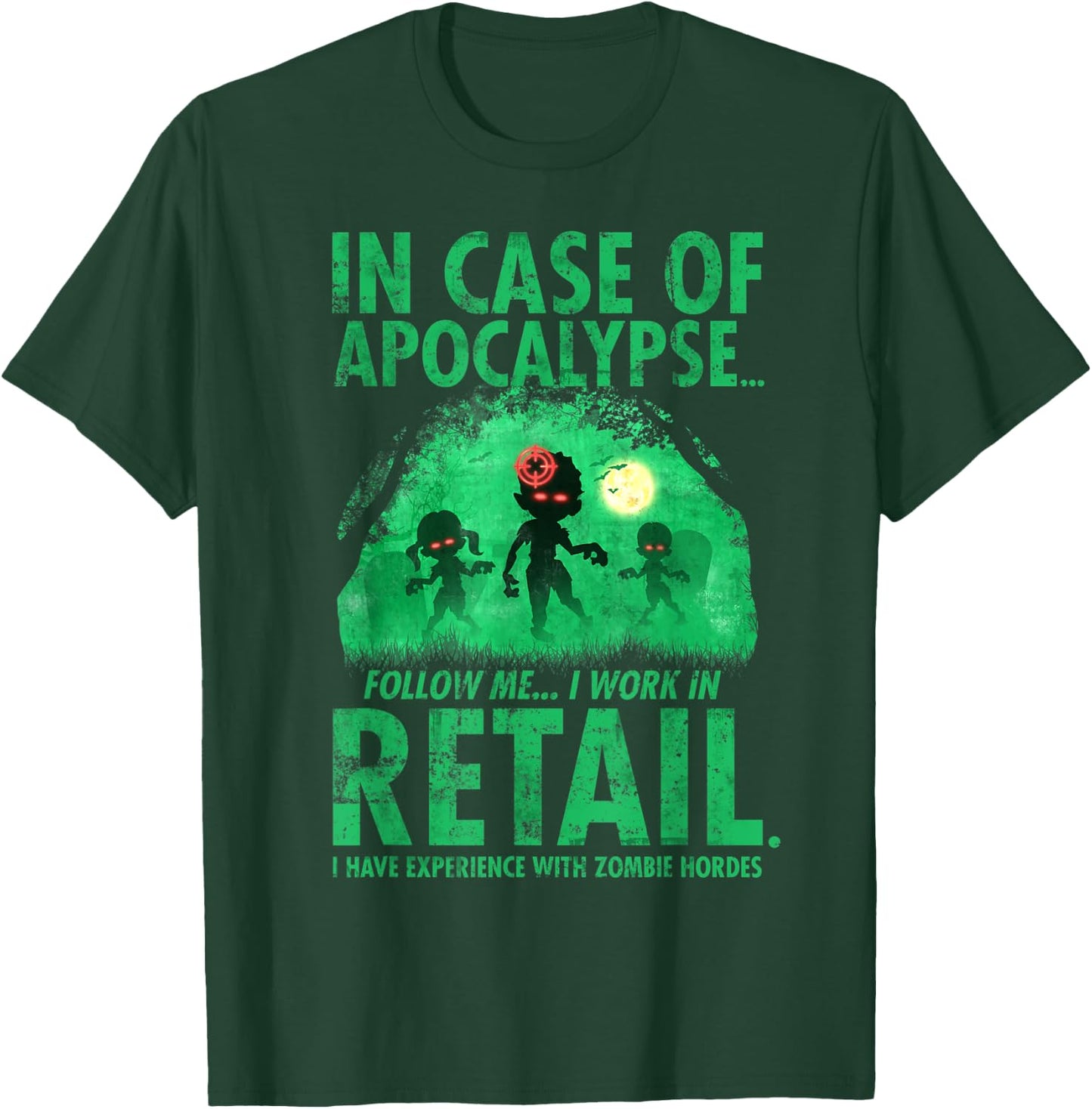 Retail Worker Funny Zombie Halloween T-Shirt - T-Shirt | Forest