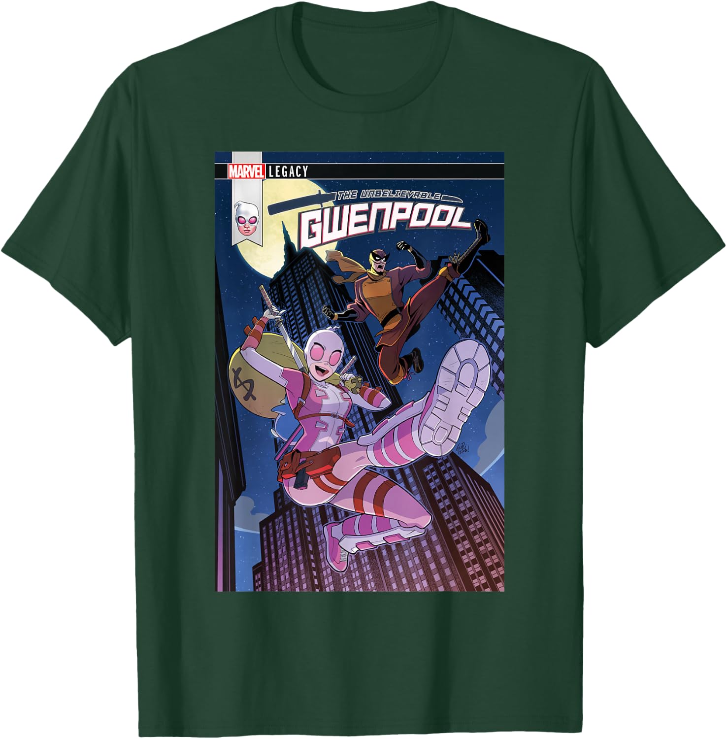 Marvel Unbelievable Gwenpool Batroc The Leaper Comic T-Shirt - T-Shirt | Forest