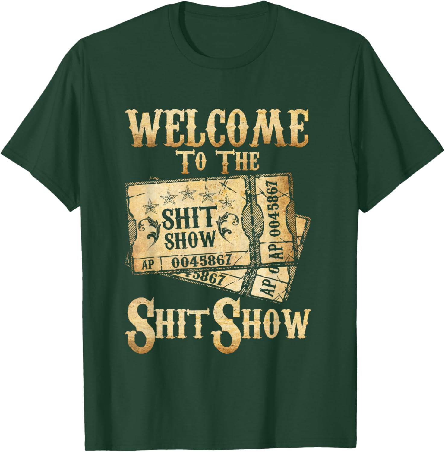 Funny Welcome To The Shitshow Party Drinking Shit Show T-Shirt - T-Shirt | Forest