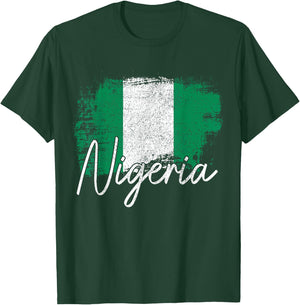 Nigeria Flag Nigerian Pride Roots T-Shirt - T-Shirt | Forest