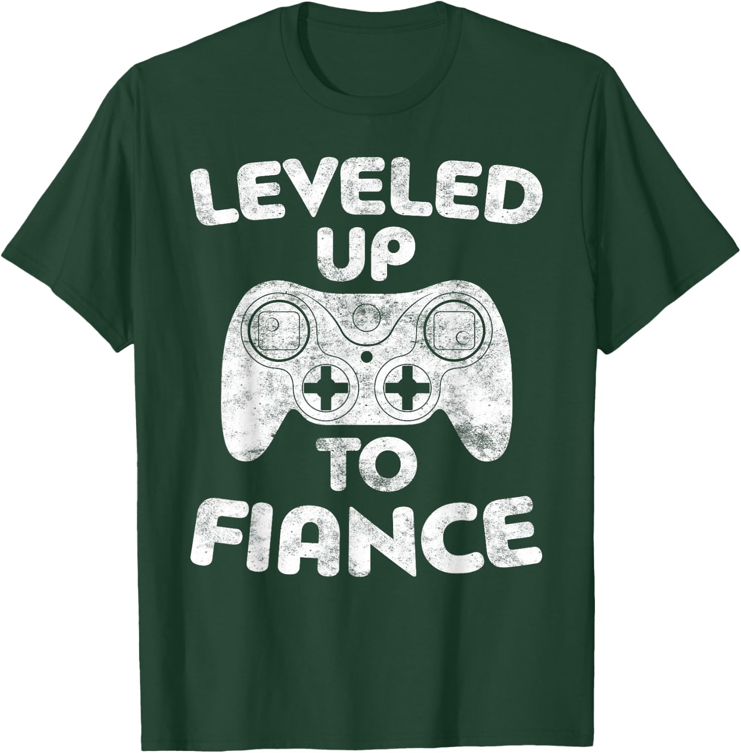 Leveled Up to Fiance Engagement Wedding Shirt T-Shirt - T-Shirt | Forest