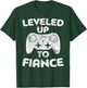 Leveled Up to Fiance Engagement Wedding Shirt T-Shirt - T-Shirt | Forest