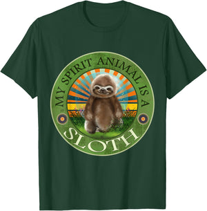 My Spirit Animal is a Sloth Nature Conservationist Lover T-Shirt - T-Shirt | Forest