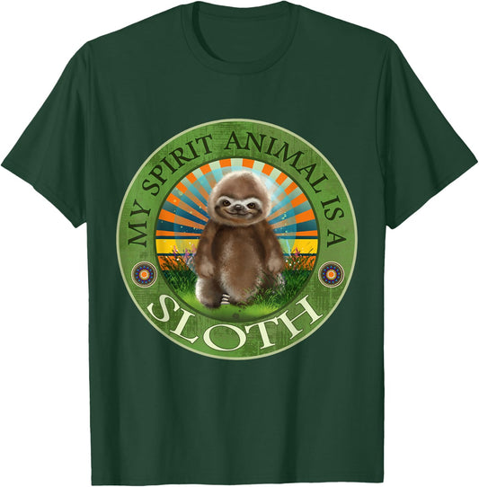 My Spirit Animal is a Sloth Nature Conservationist Lover T-Shirt - T-Shirt | Forest