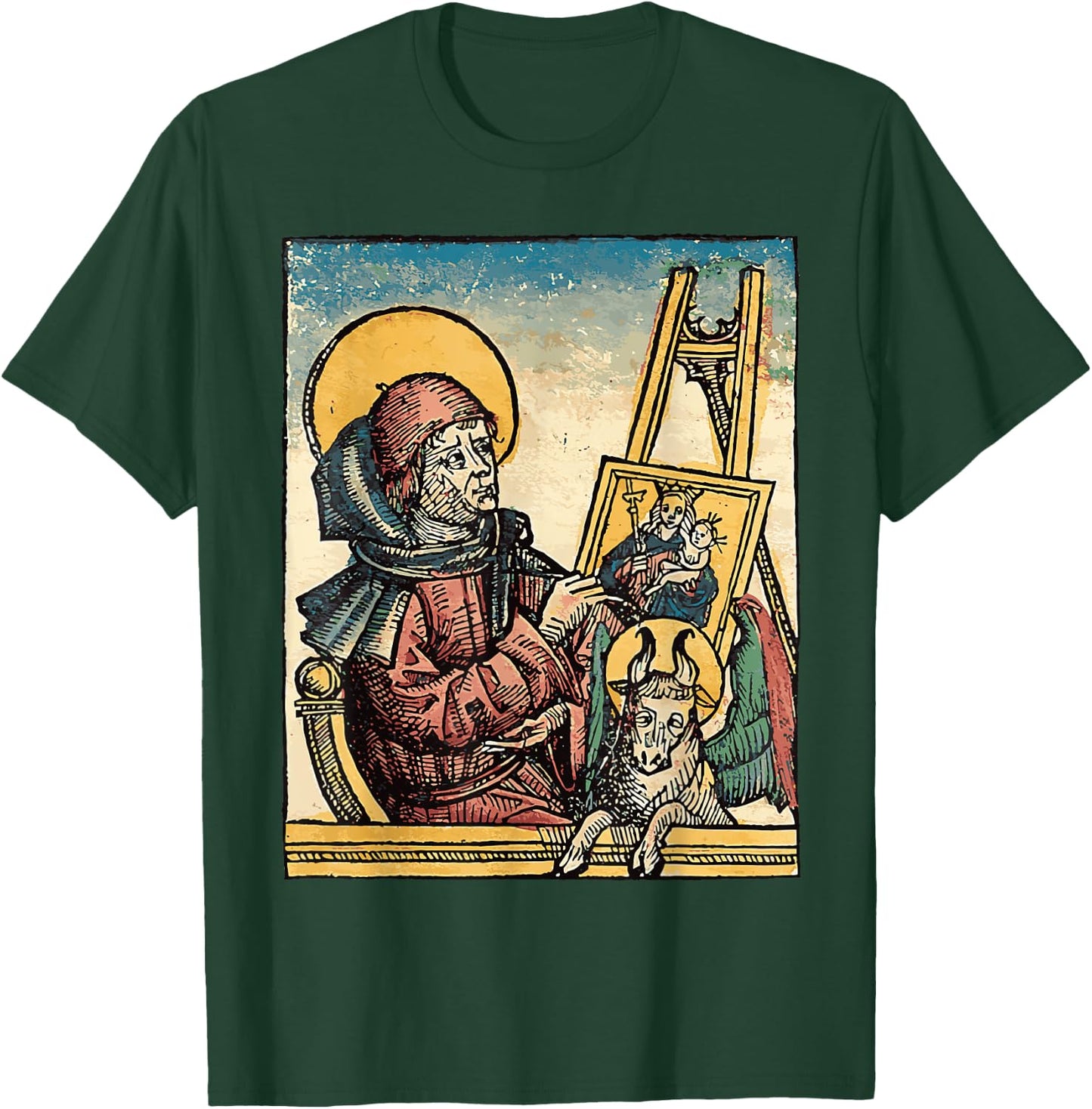 St Luke the Evangelist Catholic Patron Saint of Artists T-Shirt - T-Shirt | Forest