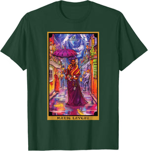 Marie Laveau Justice Tarot Card Voodoo Witch New Orleans T-Shirt - T-Shirt | Forest