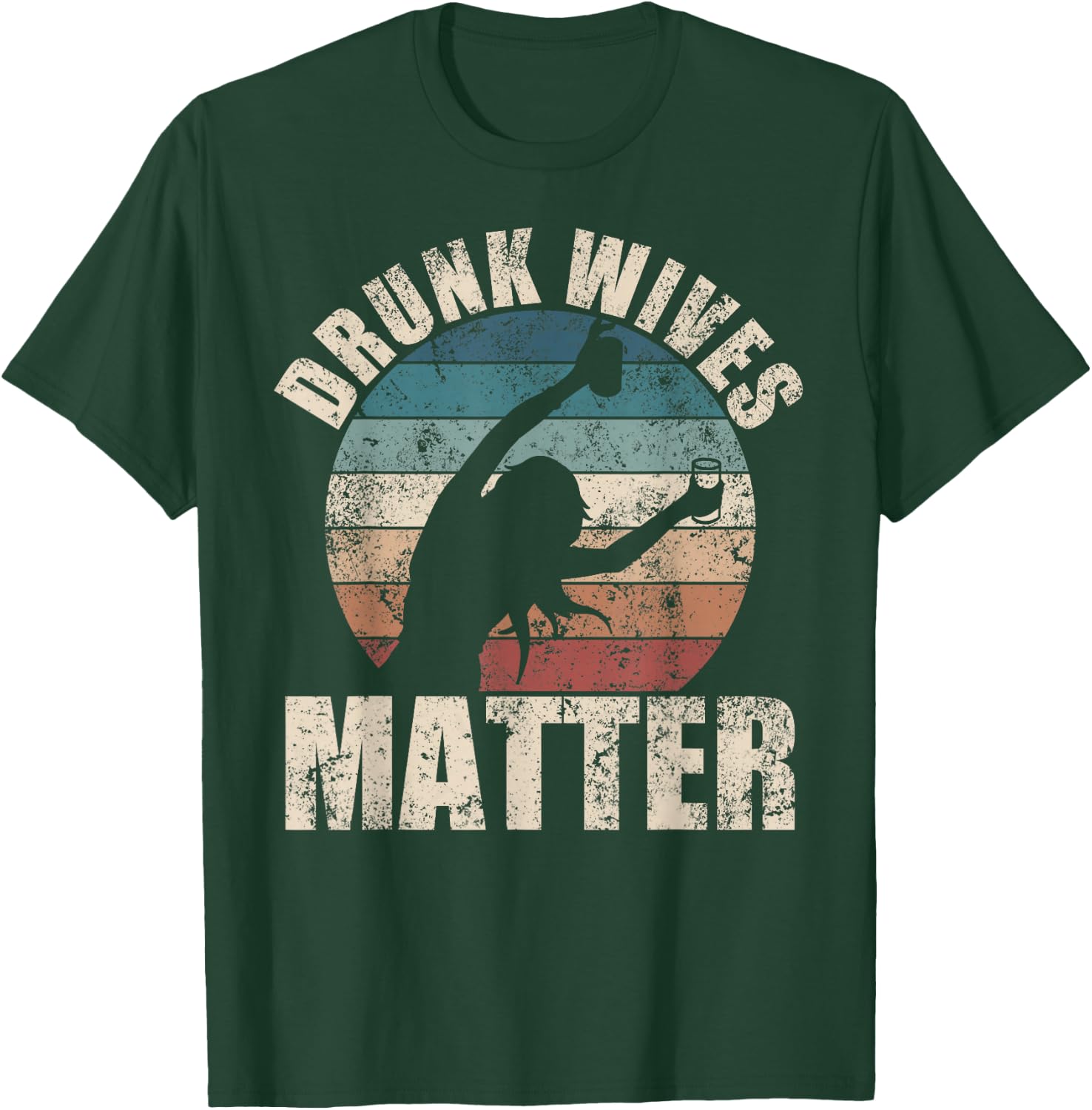 Retro drunk wives are a fun drinking gift T-Shirt - T-Shirt | Forest