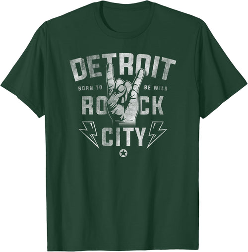 Detroit Rock City Black Vintage