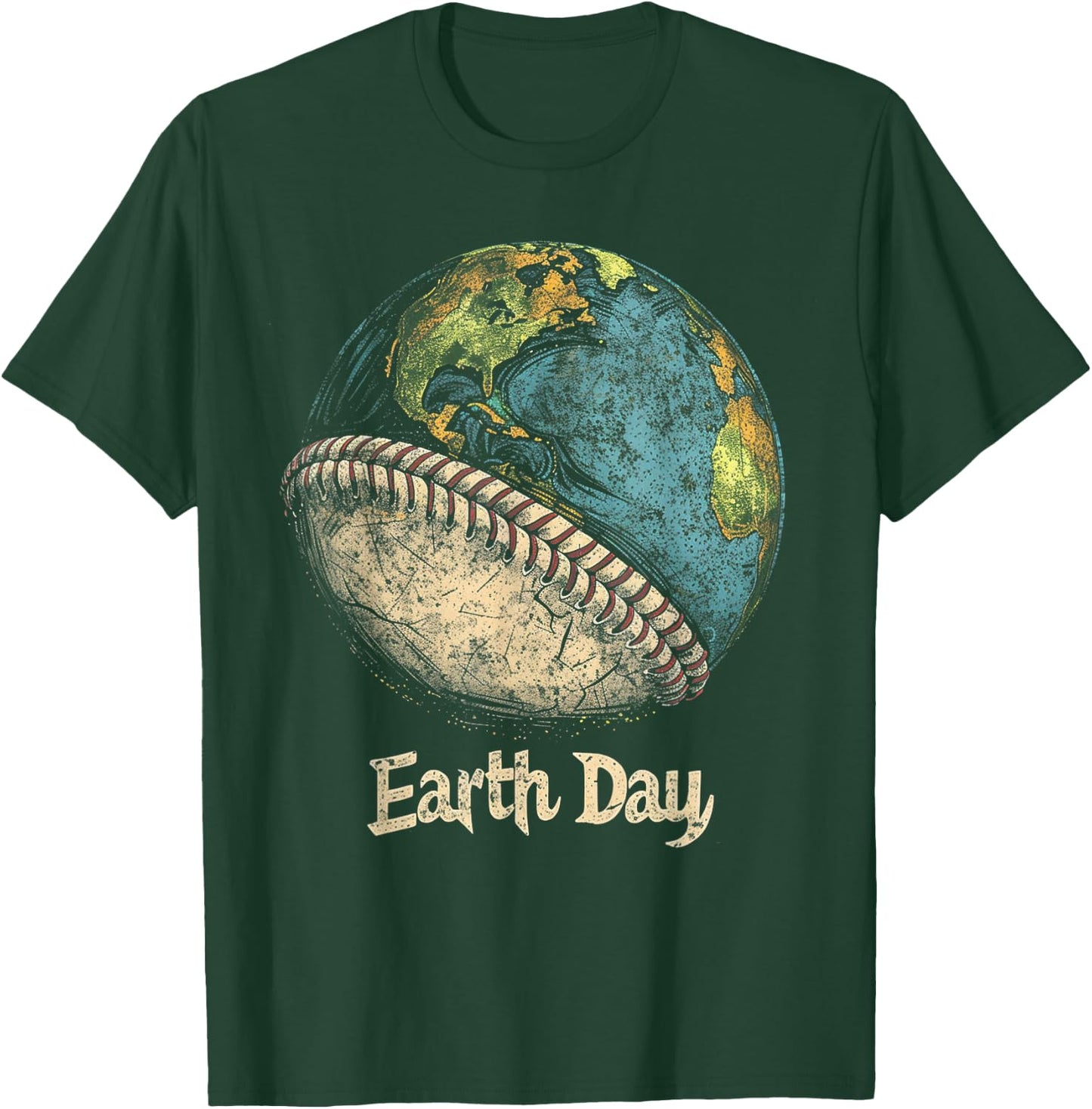 Baseball Earth Day Nature Planet Conservation Tree T-Shirt - T-Shirt | Forest
