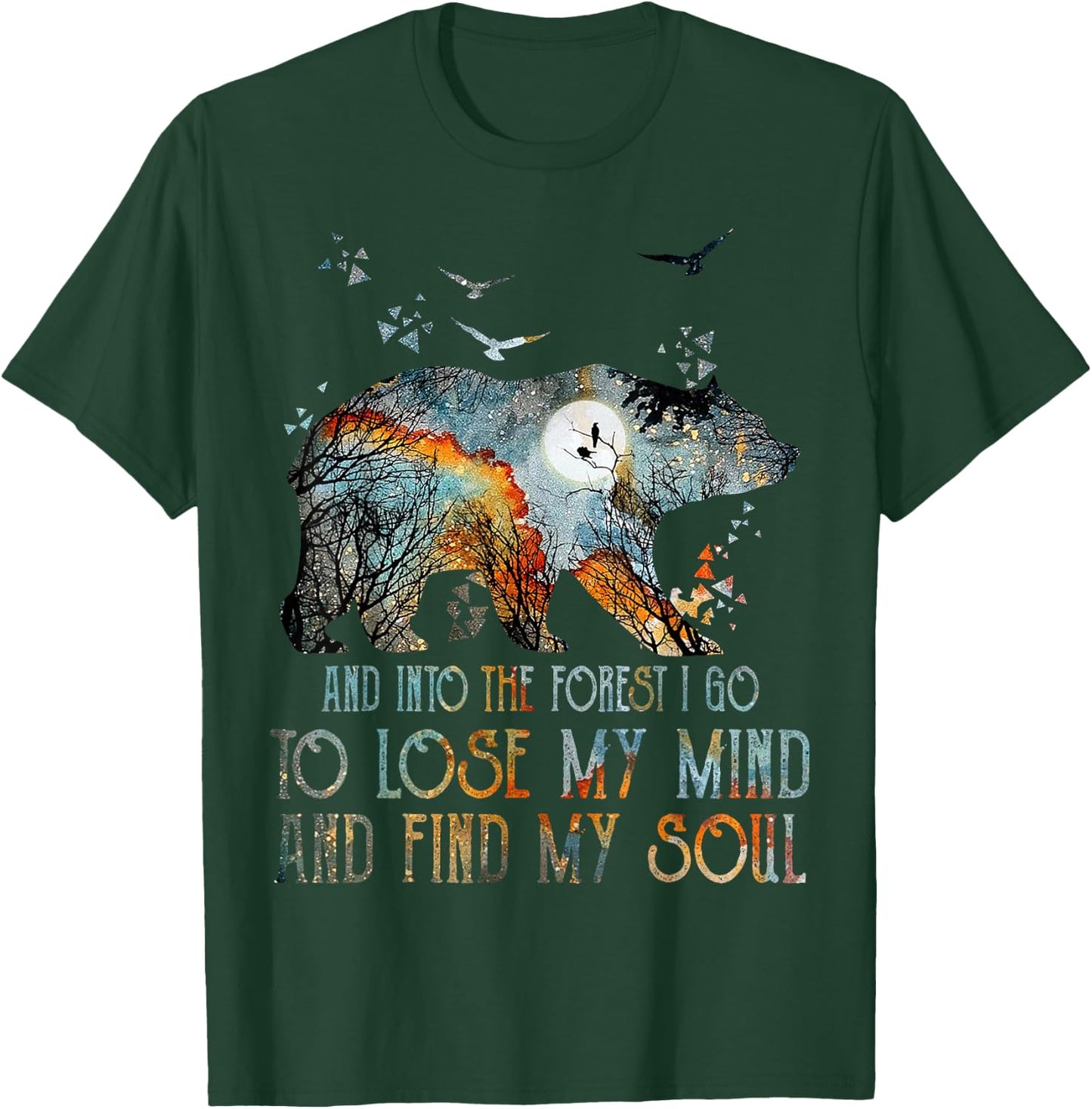 And Into The Forest I Go To Lose My Mind Camping Bear T-Shirt - T-Shirt | Forest