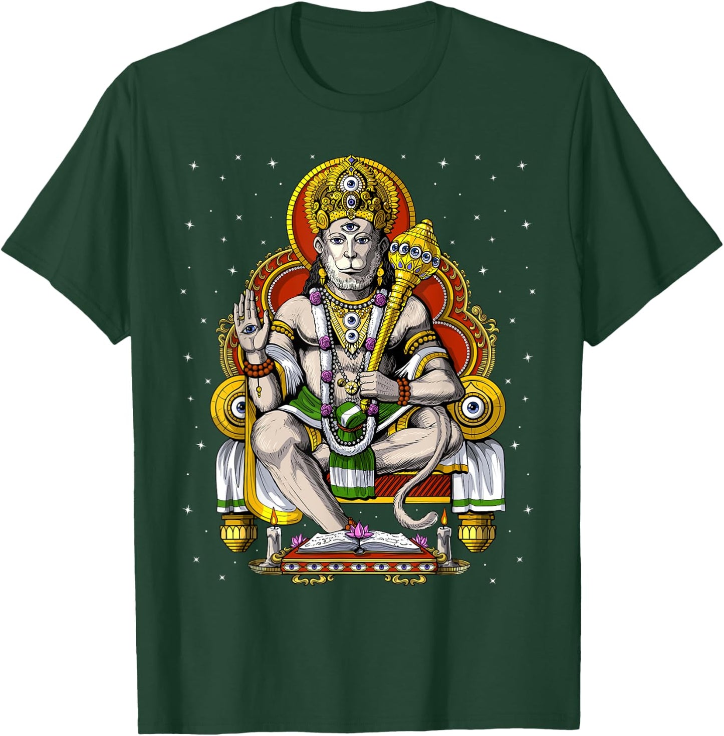 Hanuman Hindu God Hinduism Monkey Jainism Buddhism Spiritual T-Shirt - T-Shirt | Forest