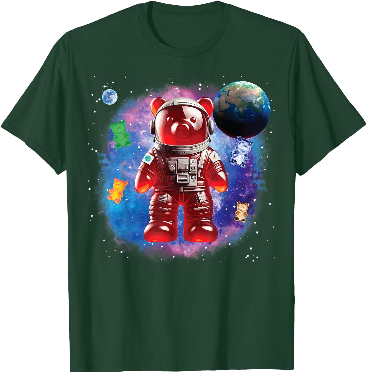 Gummy Bear in Space, Funny Gummy Bear T-Shirt - T-Shirt | Forest