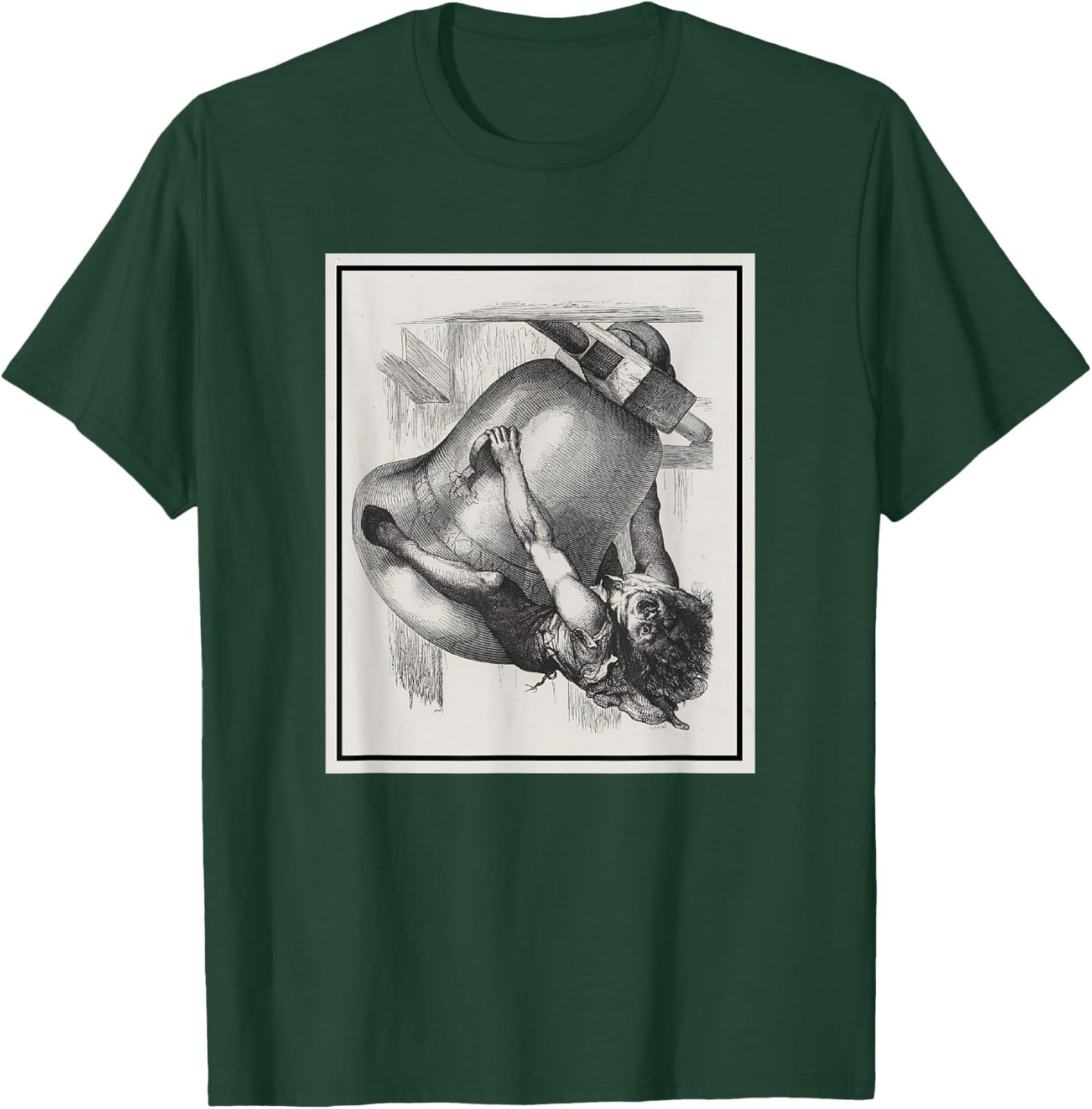 Quasimodo Ringing the Cathedral Bells (1844) T-Shirt - T-Shirt | Forest