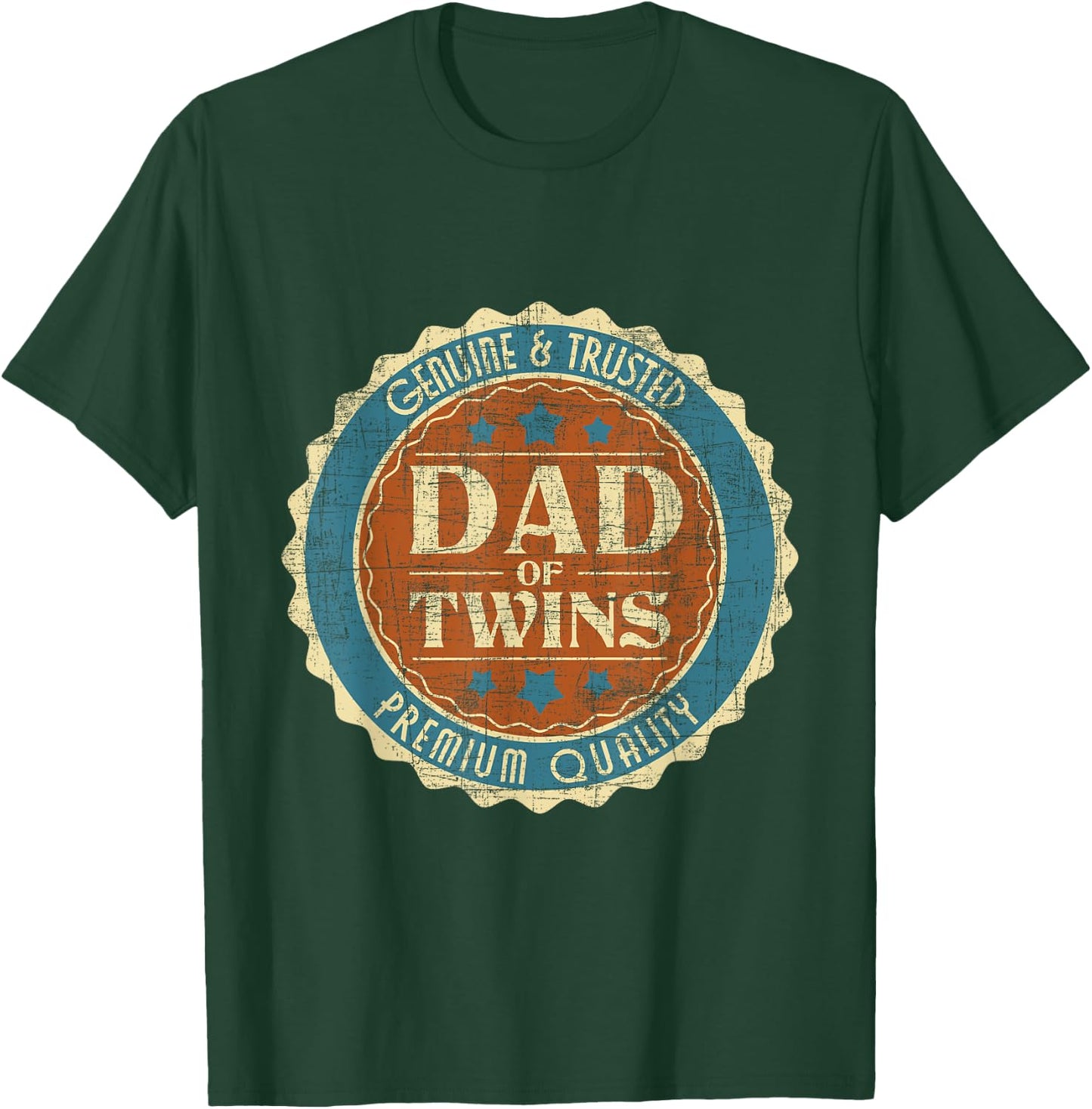 Dad Of Twins - Father Of Twins New Dad T-Shirt - T-Shirt | Forest
