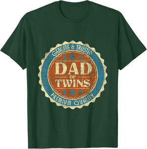 Dad Of Twins - Father Of Twins New Dad T-Shirt - T-Shirt | Forest