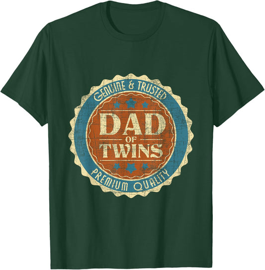 Dad Of Twins - Father Of Twins New Dad T-Shirt - T-Shirt | Forest