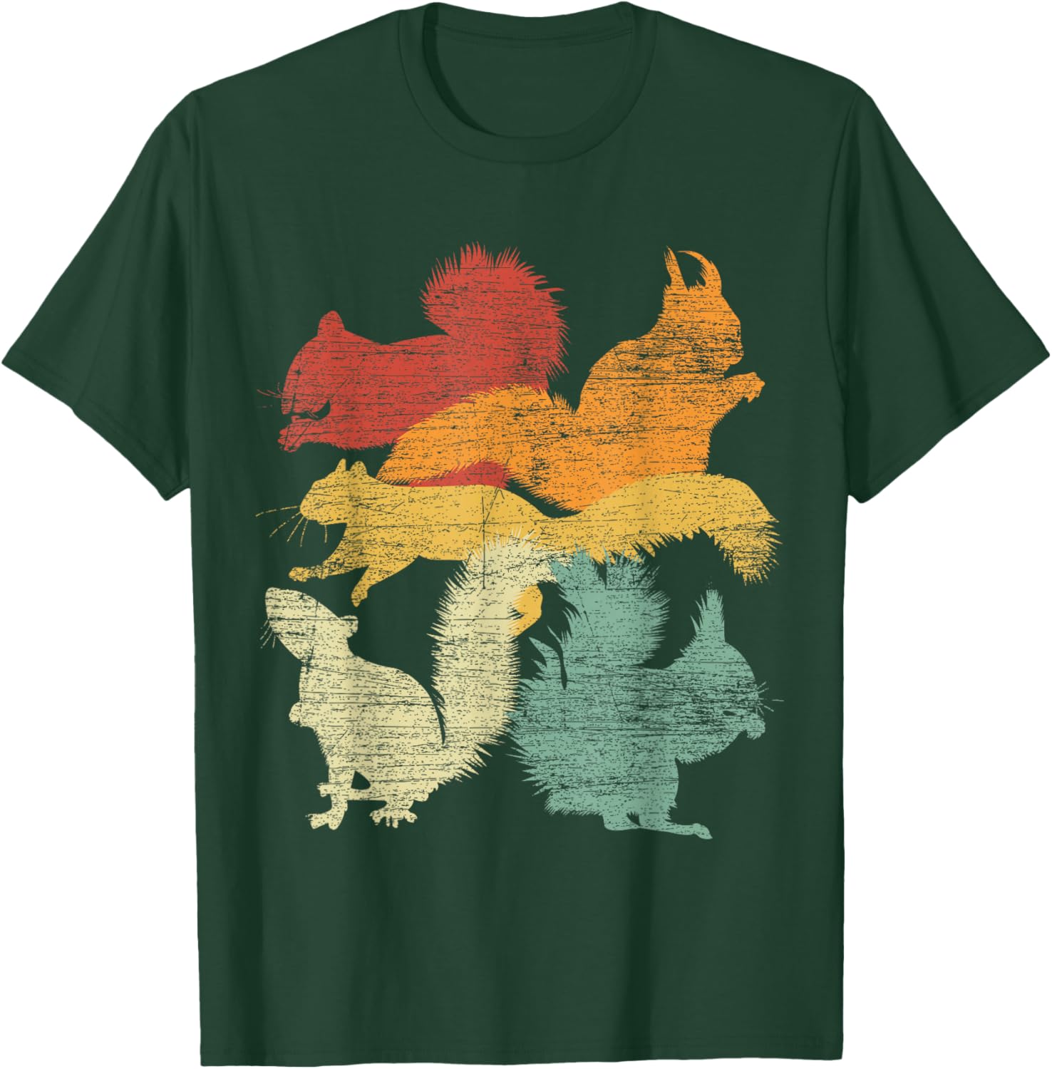 Retro Forest Animal Lover Gift Squirrel T-Shirt - T-Shirt | Forest