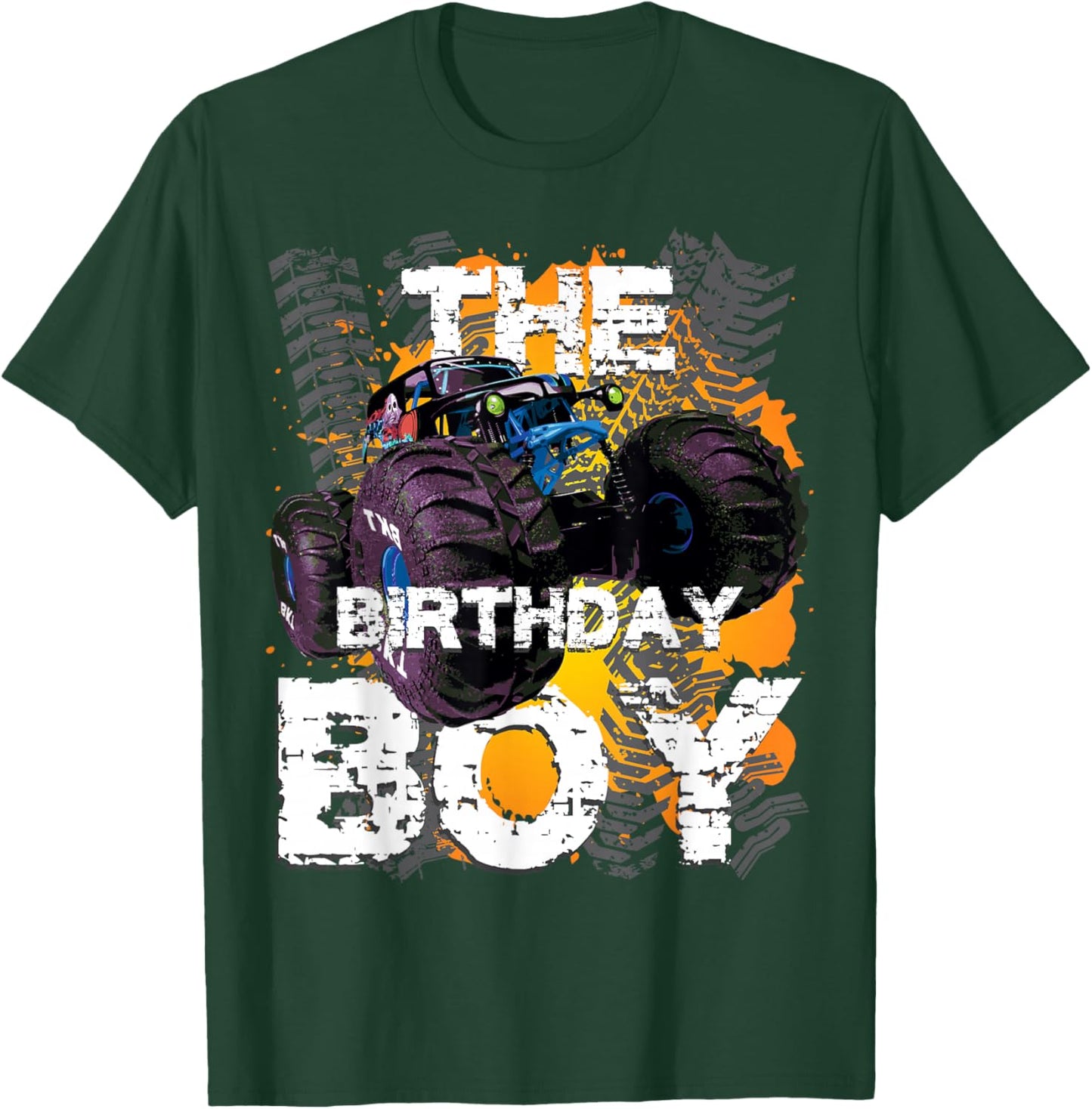 The Birthday Boy Monster Truck Matching Family Party T-Shirt - T-Shirt | Forest
