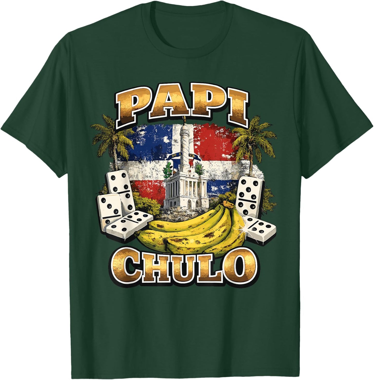 PAPI CHULO Dominican Republic Handsome Daddy Papi Chulo T-Shirt - T-Shirt | Forest