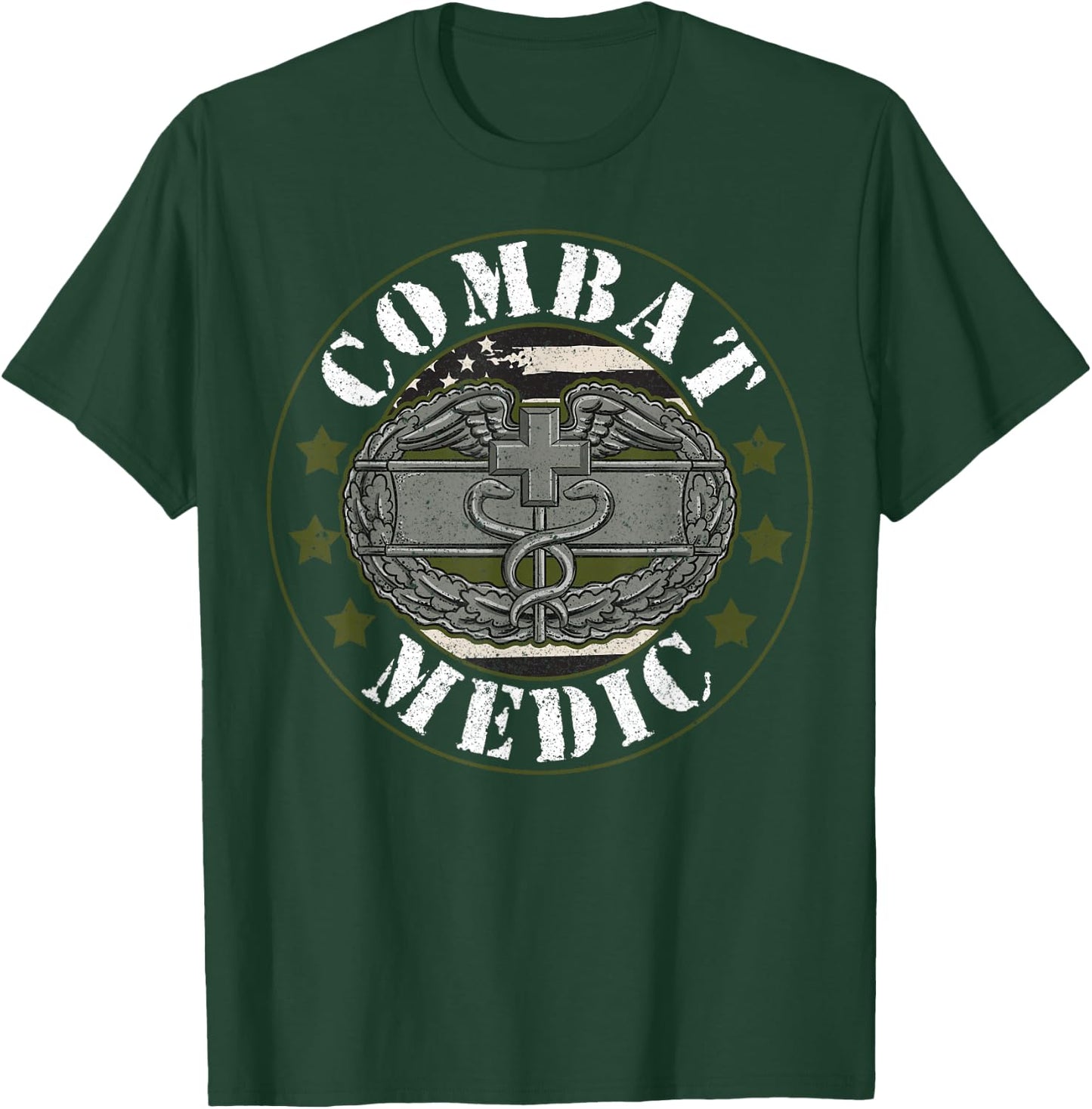 Combat Medic Veteran Proud Military Medical Personnel Doc T-Shirt - T-Shirt | Forest