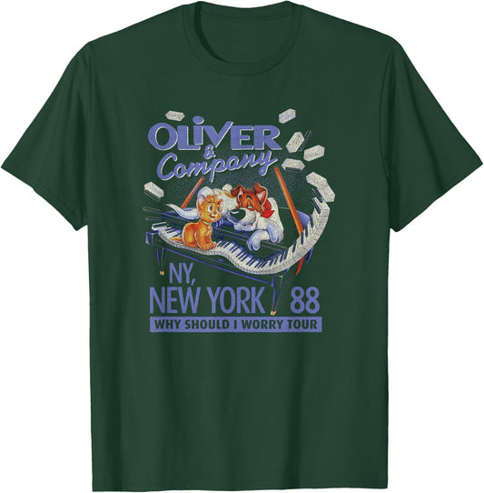 Disney Oliver & Company New York Movie Poster T-Shirt - T-Shirt | Forest