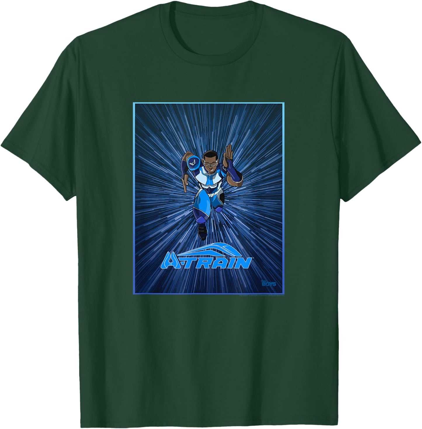 The Boys A-Train Illustration Superhero TV Show T-Shirt - T-Shirt | Forest