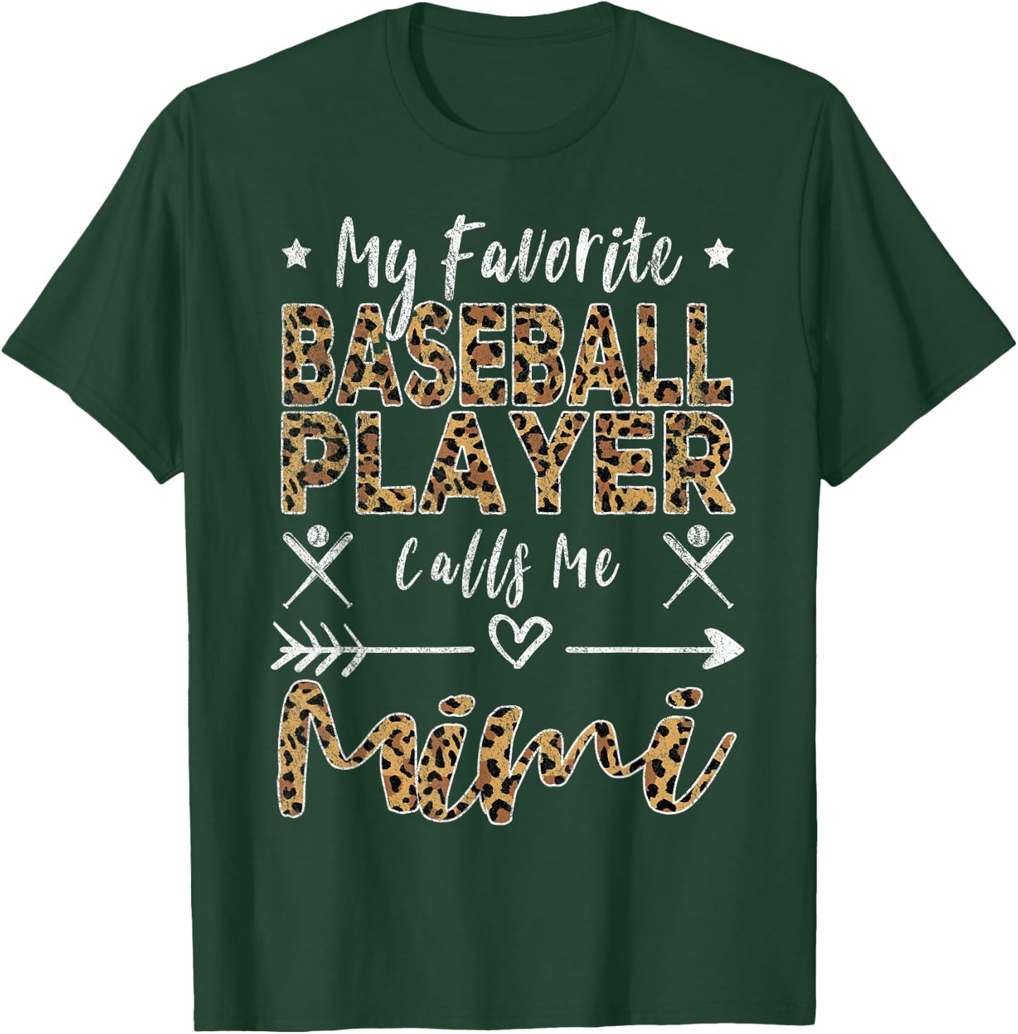 My Favorite Baseball Player Calls Me Mimi Grandma T-Shirt - T-Shirt | Forest