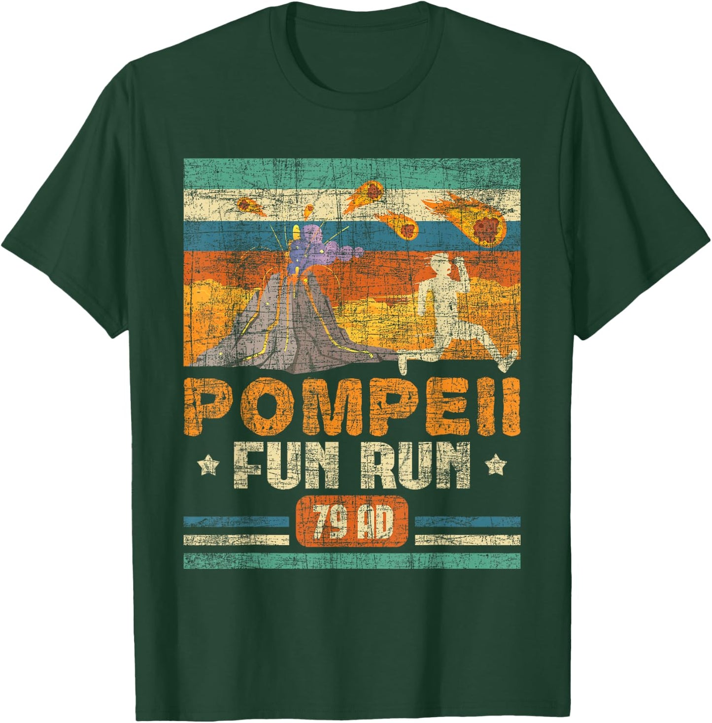 Pompeii Fun Run - Geography Volcanologist Volcanology Small T-Shirt - T-Shirt | Forest