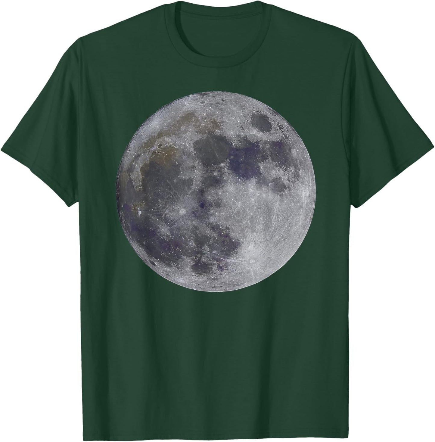 Halloween Full Moon from Satellite Outer Space Science T-Shirt - T-Shirt | Forest