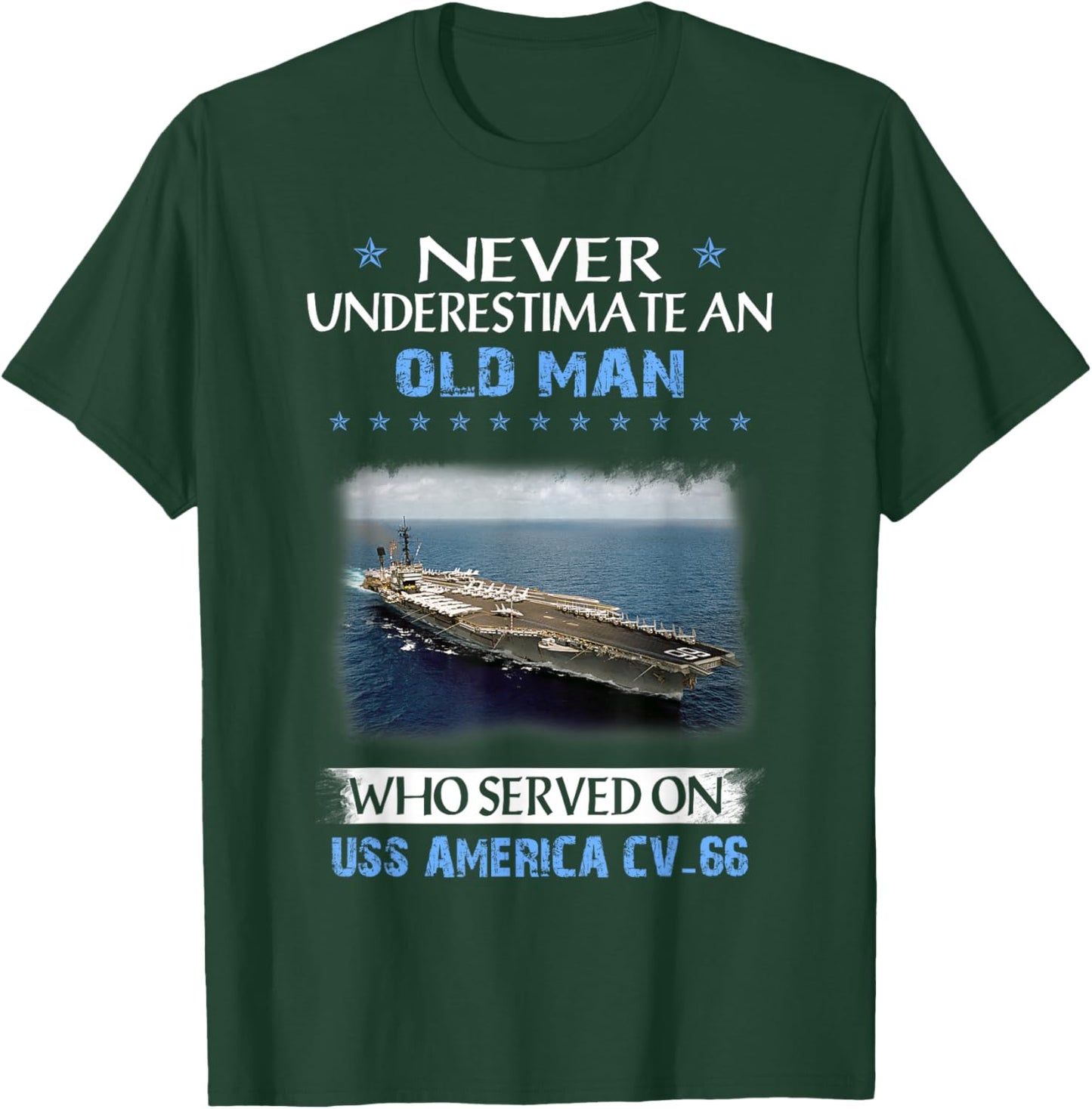 USS America CV-66 Veterans Day Christmas T-Shirt - T-Shirt | Forest