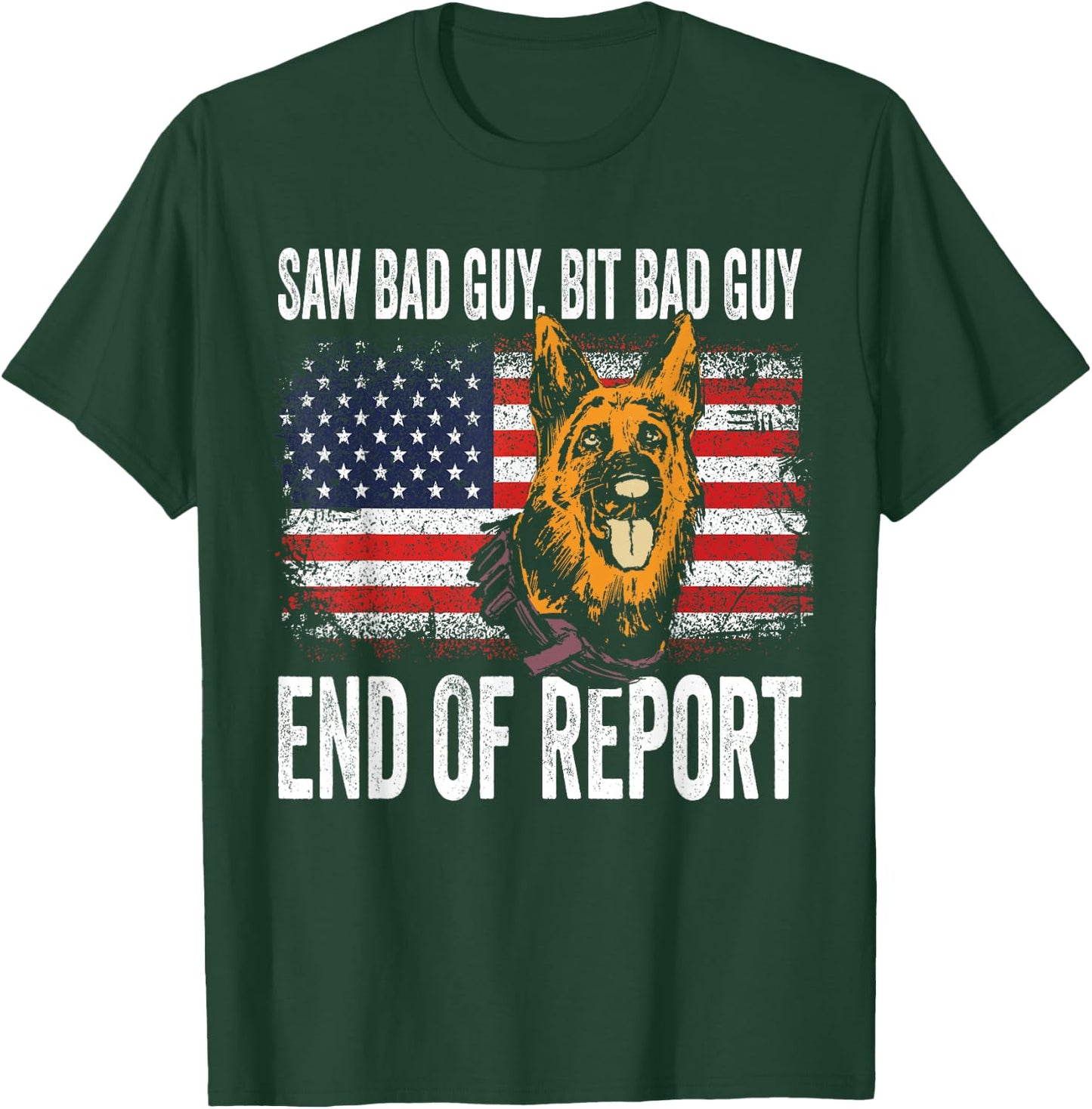 K-9 German Shepherd Police Dog Law Enforcement K-9 Handler T-Shirt - T-Shirt | Forest