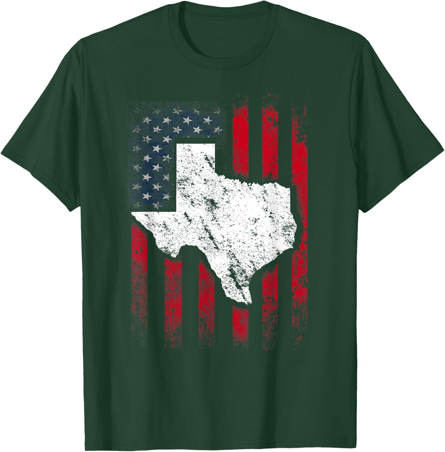 Vintage American US Flag Texas Austin Shirt Funny Gift T-Shirt - T-Shirt | Forest