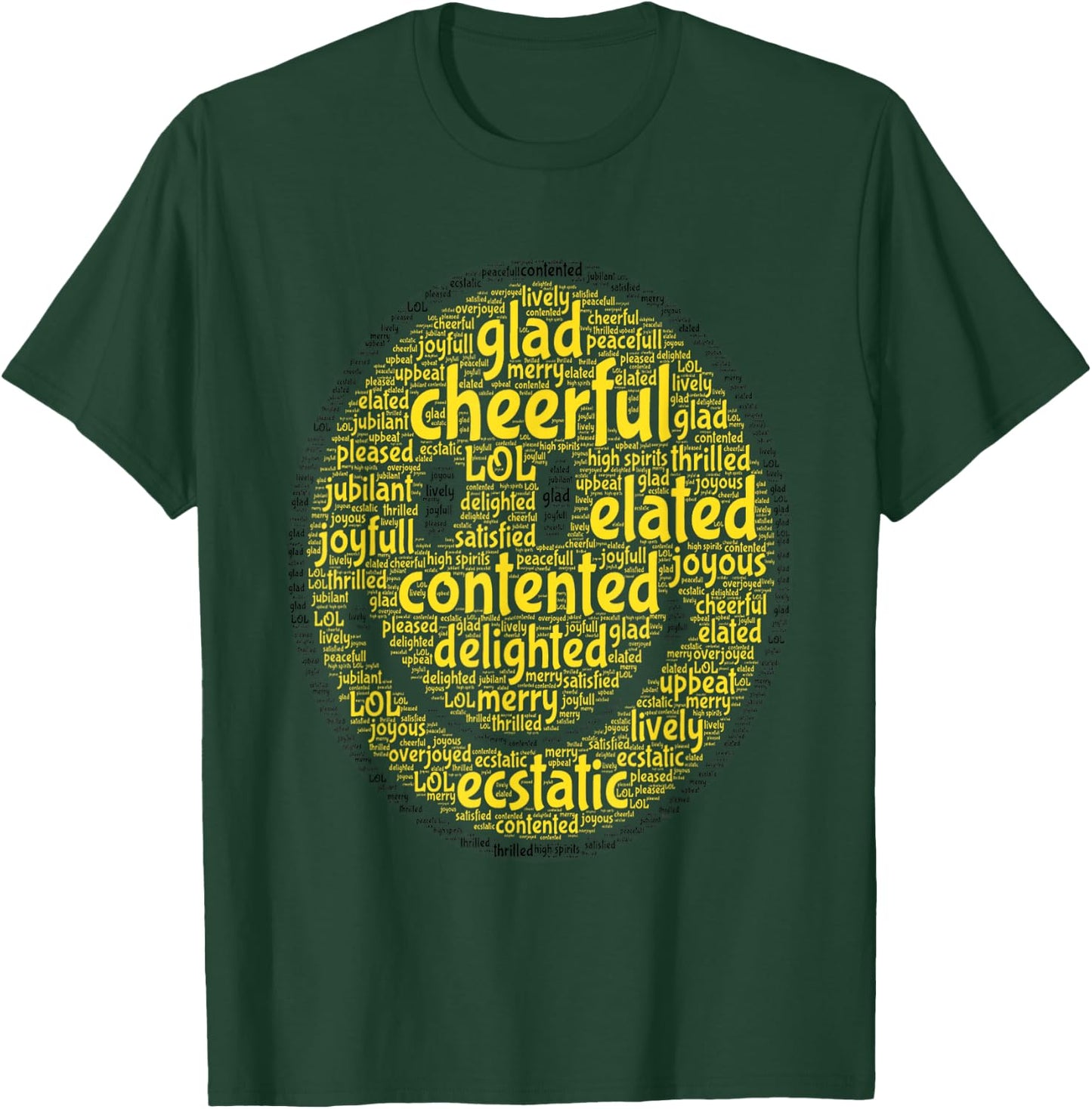 Happy Smile Smile Face Aesthetic Co Positive Vibes Mood T-Shirt - T-Shirt | Forest
