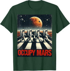 Astronauts Walking on Mars Occupy Mars T-Shirt - T-Shirt | Forest