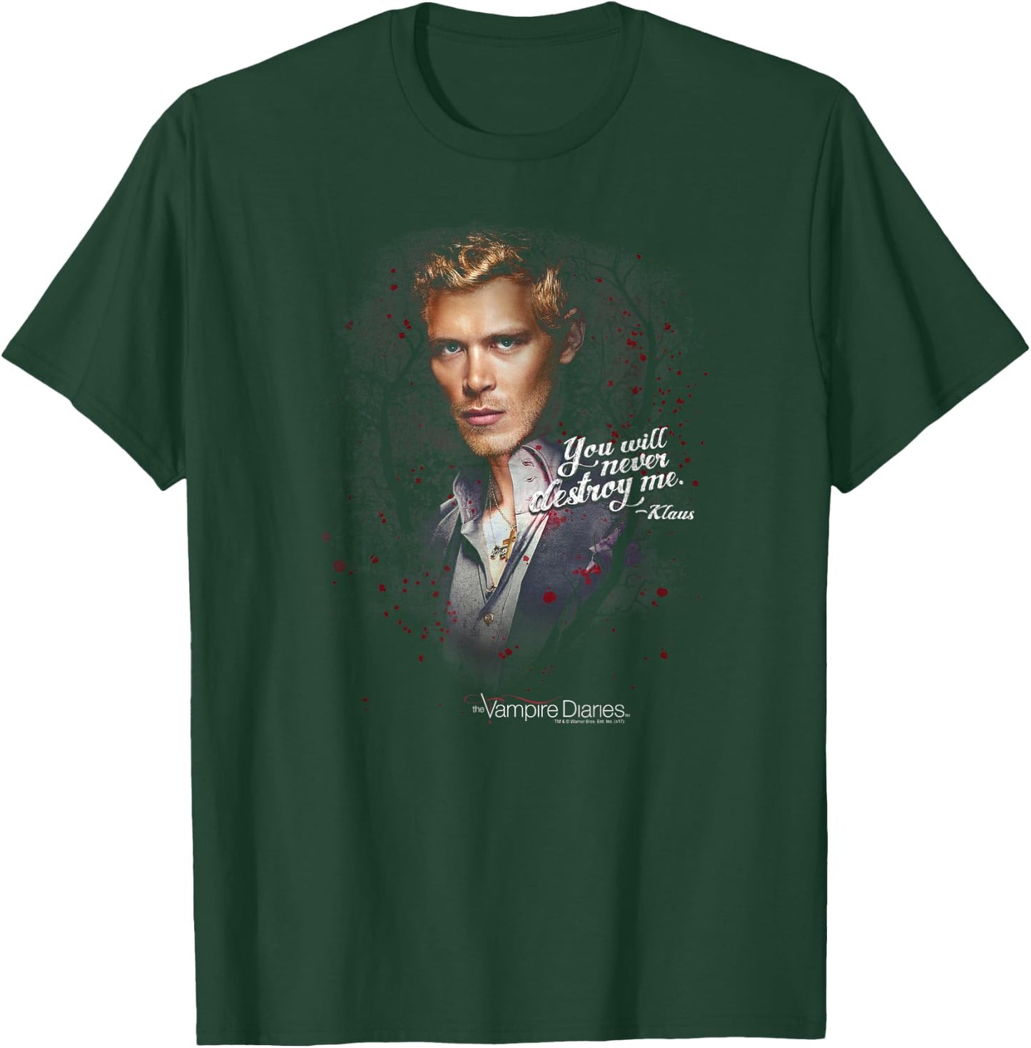 Vampire Diaries Klaus Never Destroy Small T-Shirt - T-Shirt | Forest