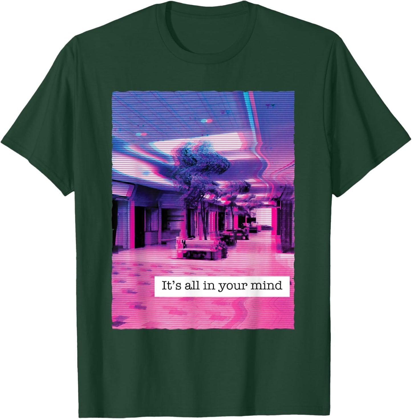 Vaporwave aesthetic edgy all in your mind dream design T-Shirt - T-Shirt | Forest