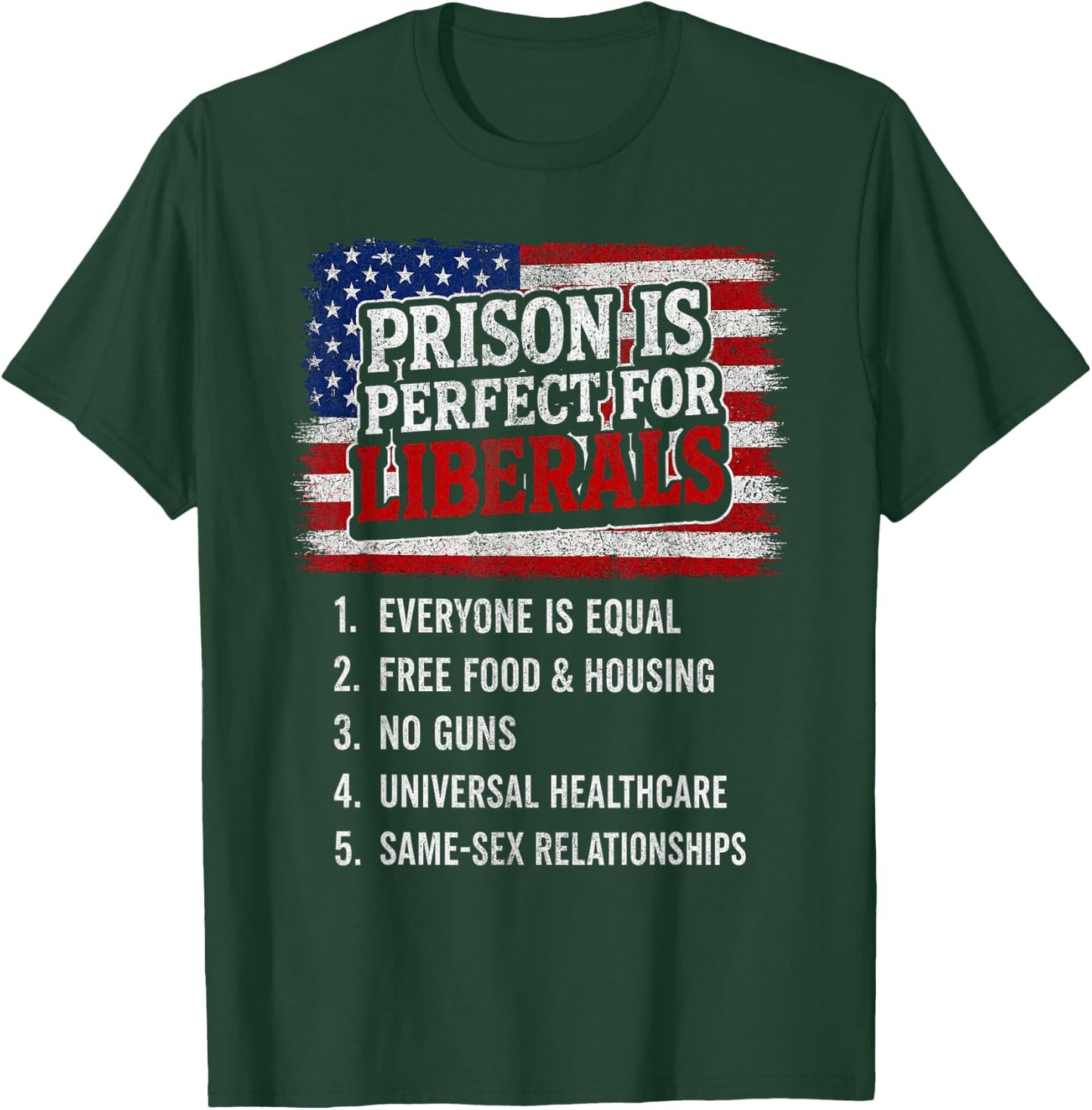 Prison is Perfect for Liberals T-Shirt - T-Shirt | Forest