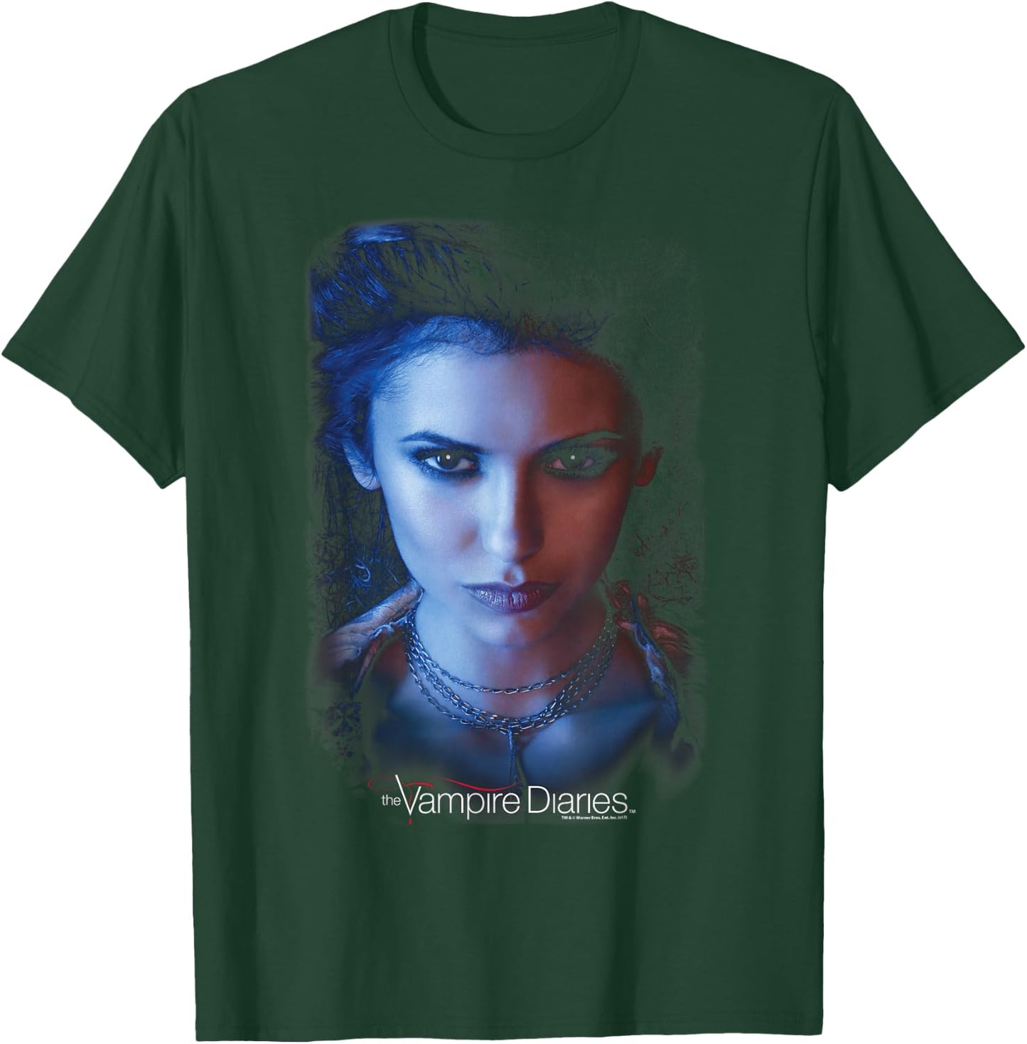 Warner Bros. Vampire Diaries Elena -Adults Black , Small, Short Sleeve T-Shirt - T-Shirt | Forest