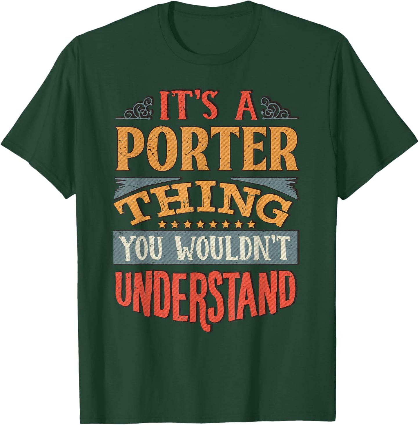 Porter Name T-Shirt - T-Shirt | Forest
