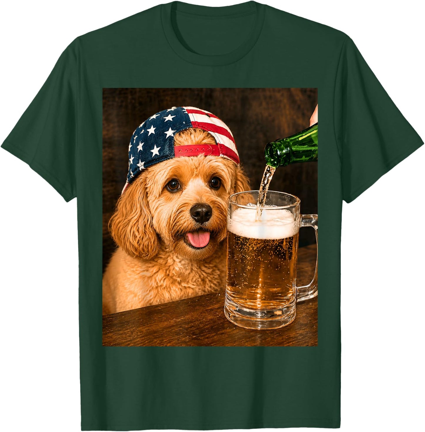 Funny Cavapoo Drinking Beer Meme T-Shirt - T-Shirt | Forest