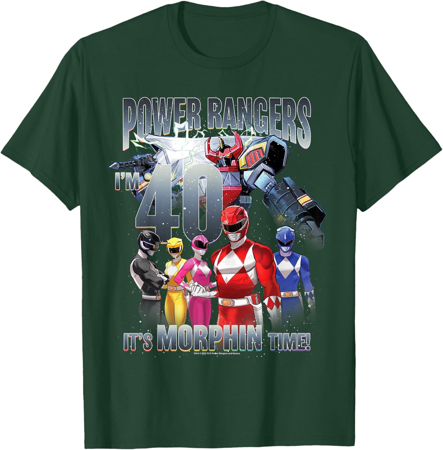 Power Rangers Birthday It's Morphin' Time, I'm 40! T-Shirt - T-Shirt | Forest