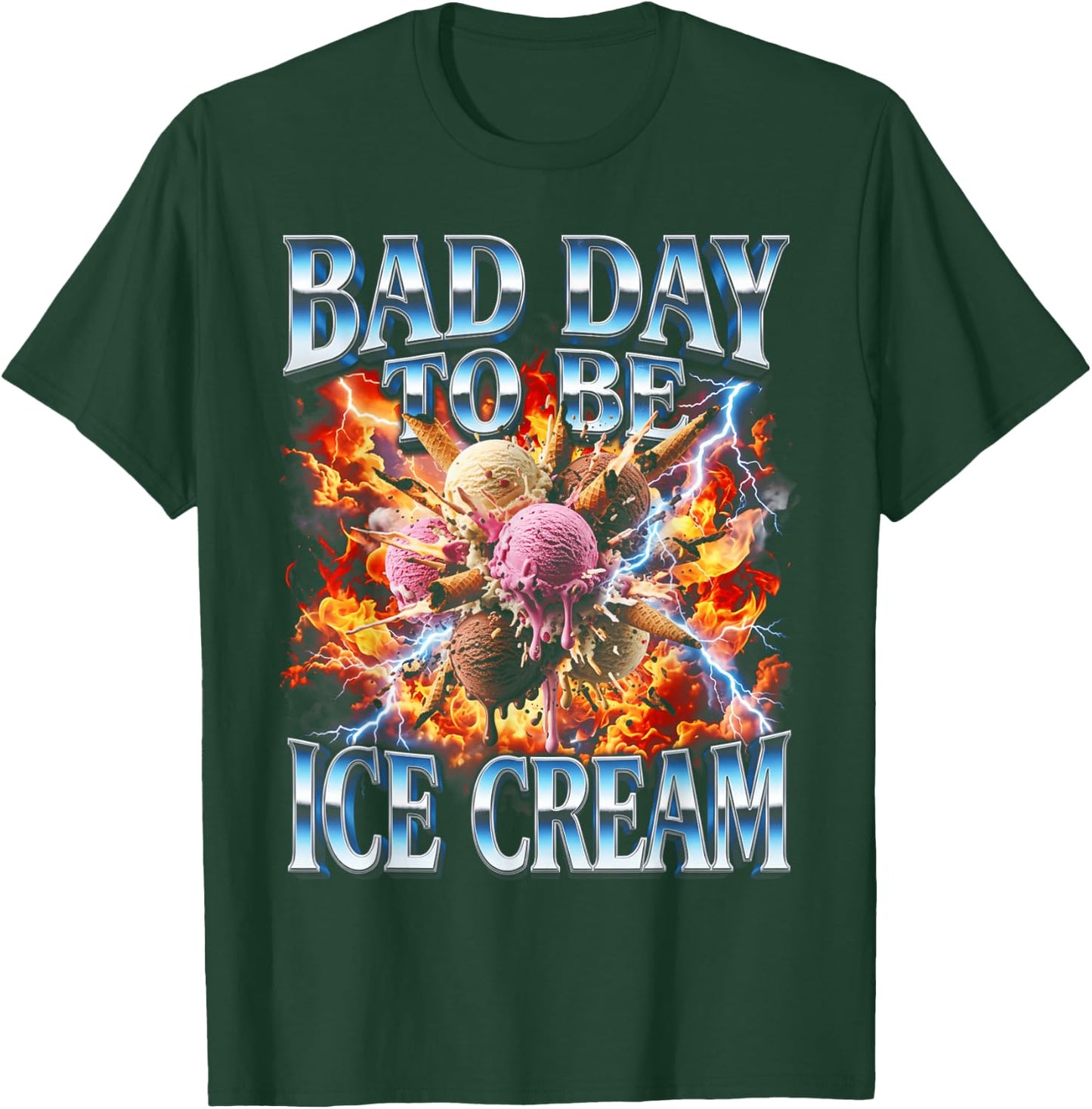 Funny Bootleg Bad Day to Be Ice Cream T-Shirt - T-Shirt | Forest