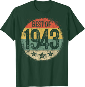 Best Of 1943 82nd Birthday Gifts Women 82 Year Old T-Shirt - T-Shirt | Forest