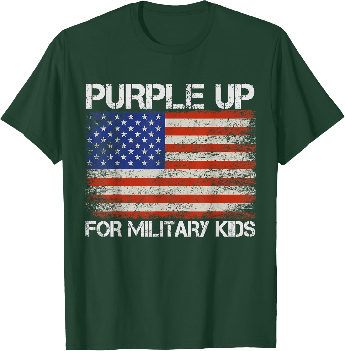 Purple up for Military Kids - Month of the Military Child T-Shirt - T-Shirt | Forest