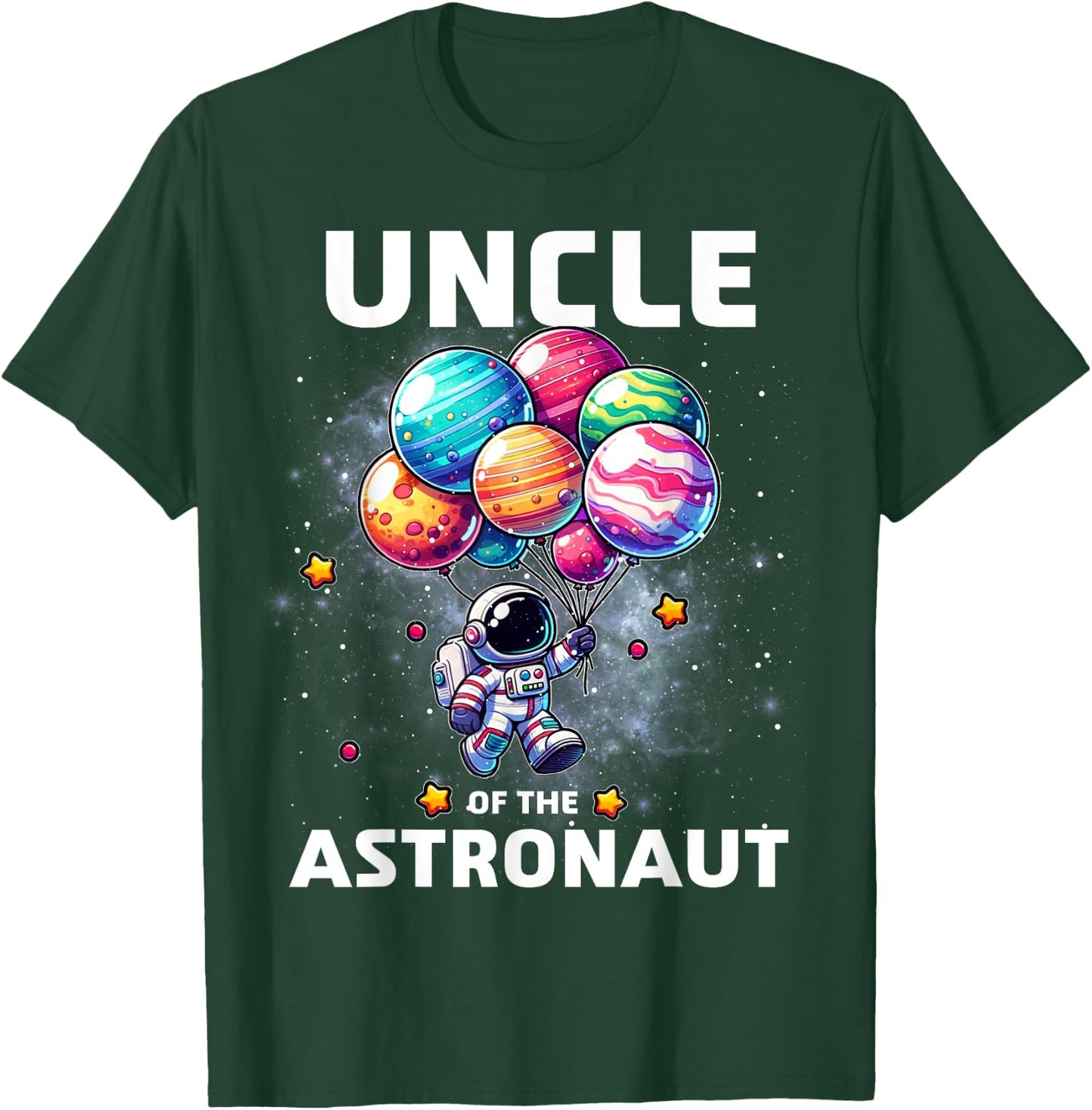 Uncle of the Astronaut Space Theme First Birthday Party T-Shirt - T-Shirt | Forest