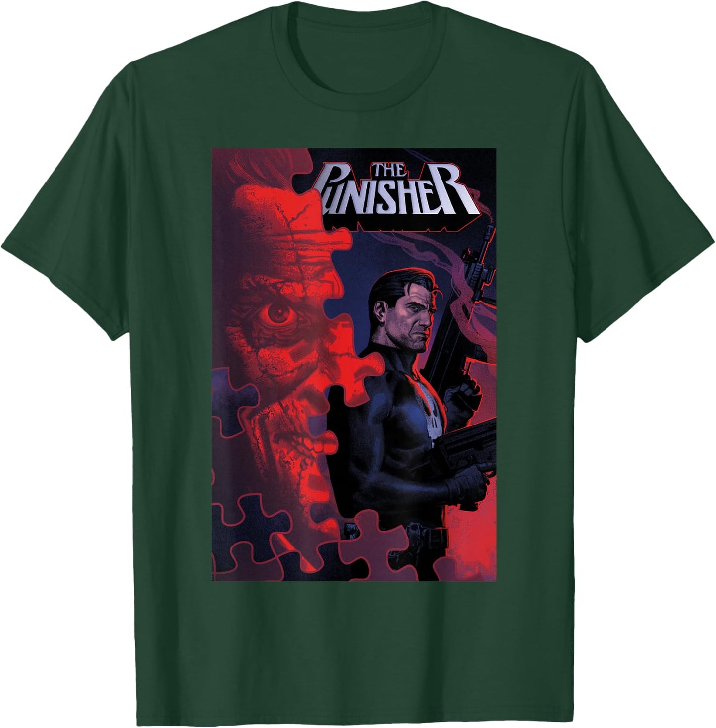 Marvel The Punisher Jigsaw In Bagalia Comic Book Cover T-Shirt - T-Shirt | Forest